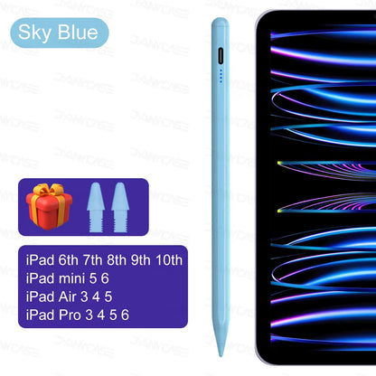 For Ipad Pencil 2025 M3 Stylus Pen for Air 6 M2 Pro M4 with Palm Rejection Tilt for Ipad Pro 11 12.9 13 7/8/9/10/11Th Mini 5 6 7