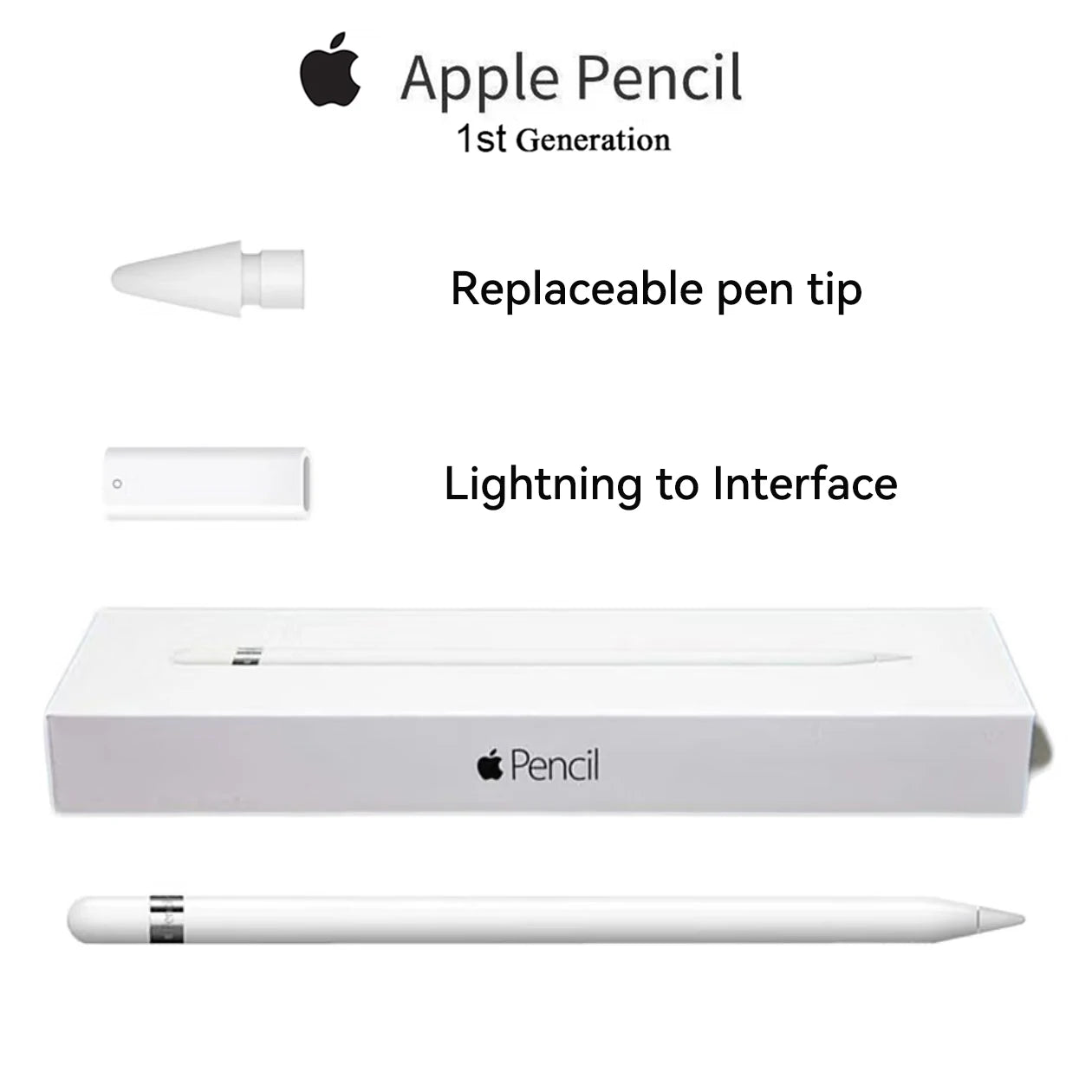 For  Pencil 1St 2Nd USB-C Stylus Pen Ios Tablet Touch Pen with Power Display for Ipad 10 Pro 11 Pro 12.9 Air 3 4 5 Mini 5 6