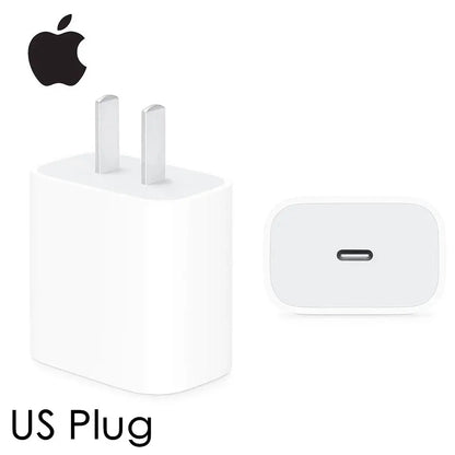 2025 20W Fast USB-C Power Adapter for iPhone 16/15/14/13/12 Mini Pro Max - High-Speed Charging Cable Included