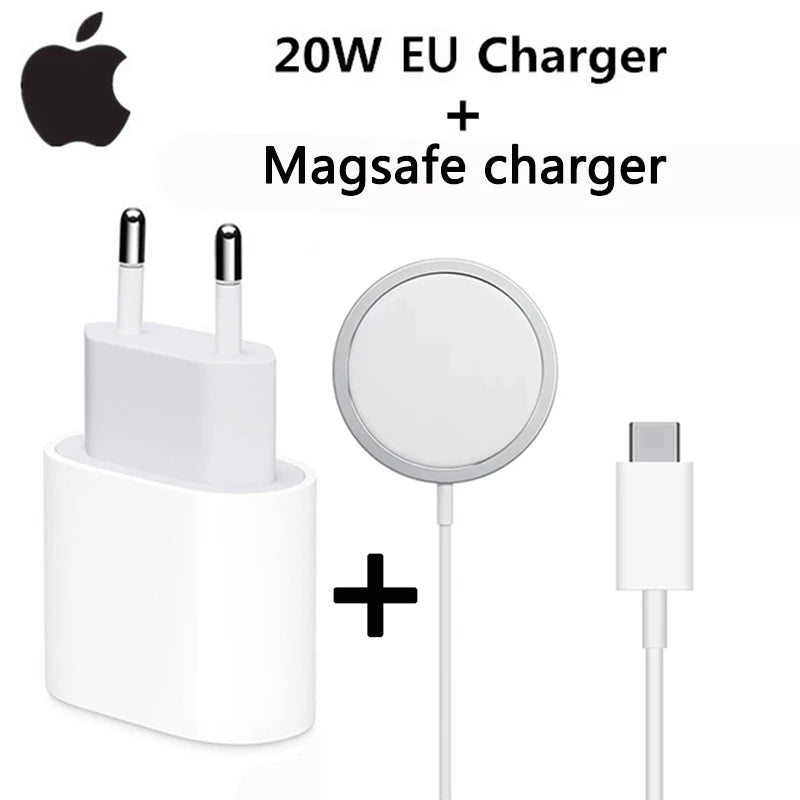 2025 20W Fast USB-C Power Adapter for iPhone 16/15/14/13/12 Mini Pro Max - High-Speed Charging Cable Included